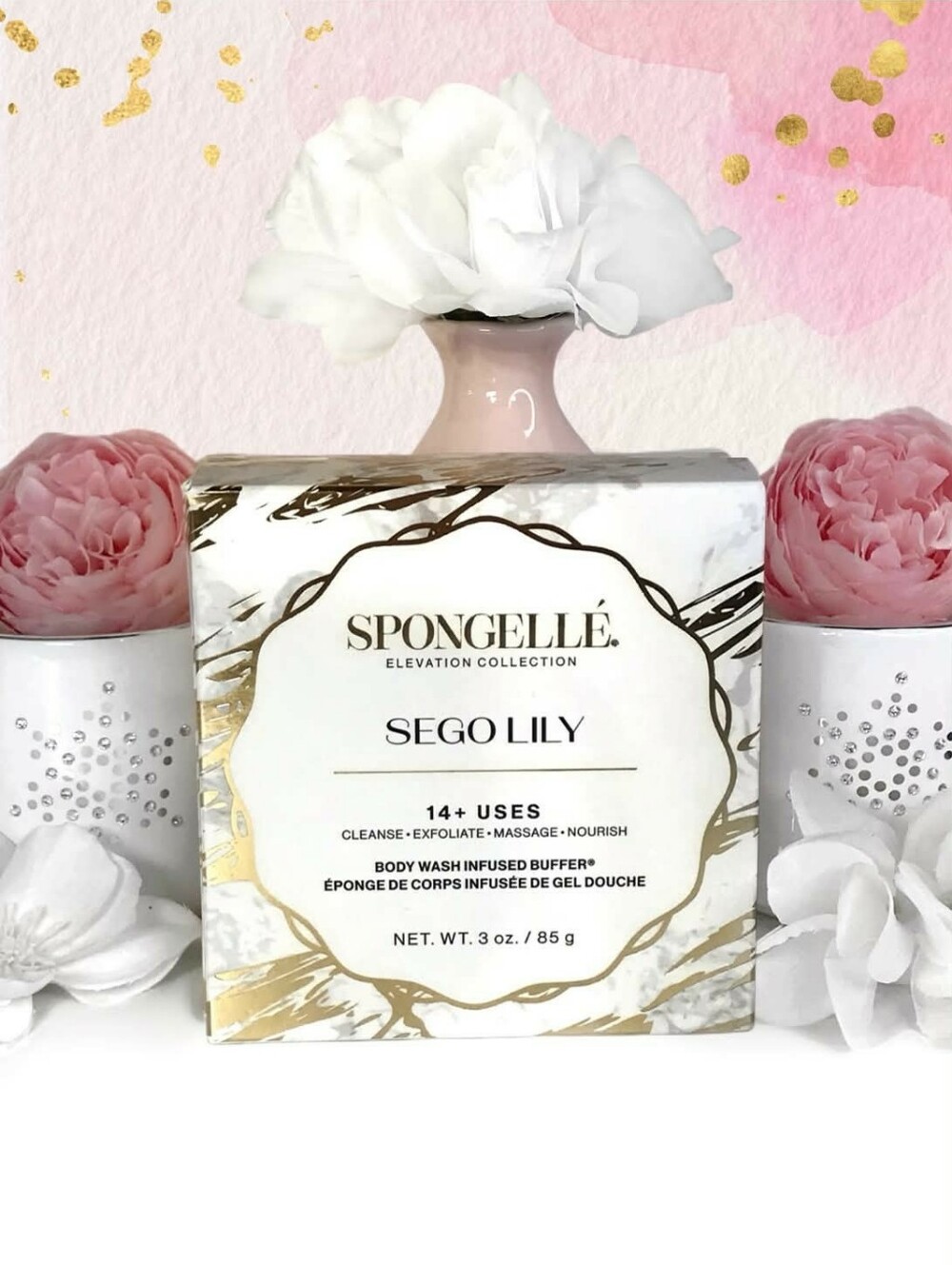 Spongelle Sego Lily Boxed Flower Sponge - Elevation Collection 85g *BNIB